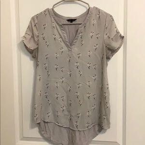 Floral grey blouse/tshirt